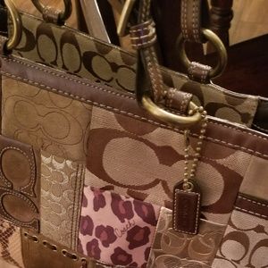 coach signature patchwork purse